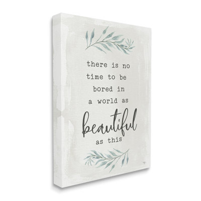 «Inspirational Beautiful World Botanical Typewriter» par Mollie B. - Art textuel