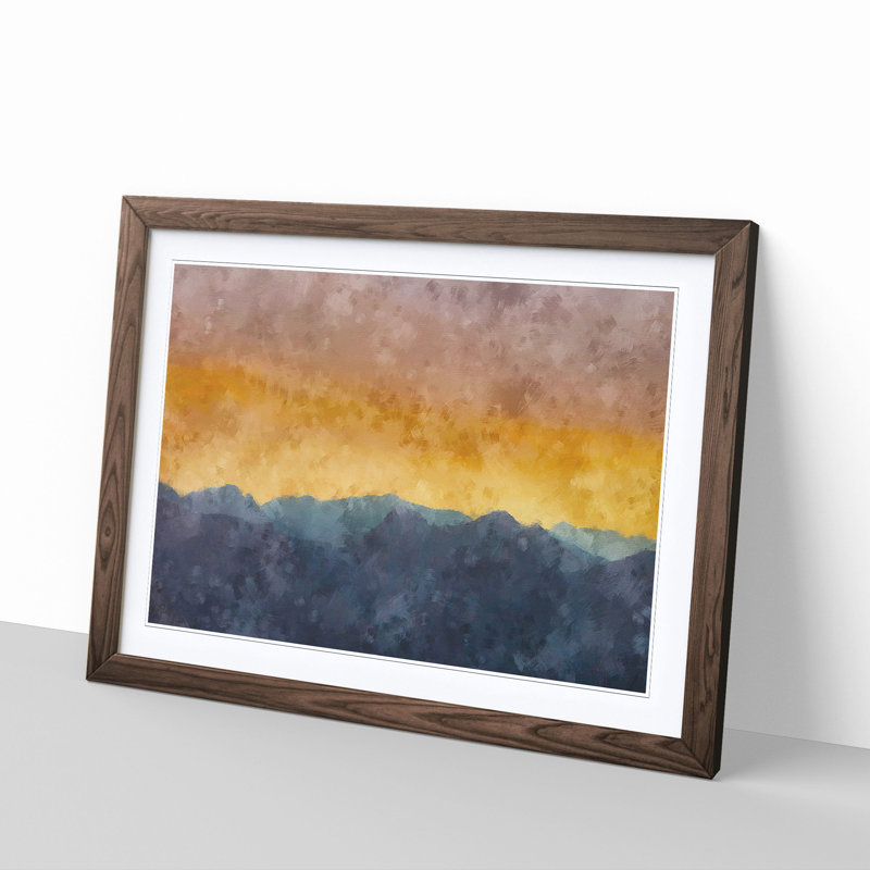 Mountains in Marbella Spain - Picture Frame Graphic Art Print, Walnut Framed, 24cm H x 33cm W x 2cm D
