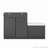 U_Style Livingroom Cabinet with Shoe Bench, 2 Doors and 3-Tier Adjustable Shelves, Entryway Bench with 4 Open Shoe Racks and Removeble Cushion, Storage Console Table with Wavy Slatted Door and Hooks-330365355