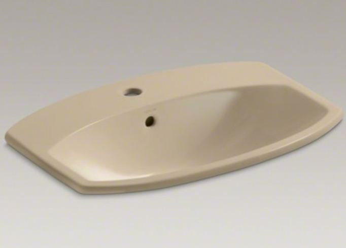 Cimarron® Vitreous China Rectangular Drop-In Bathroom Sink with Overflow