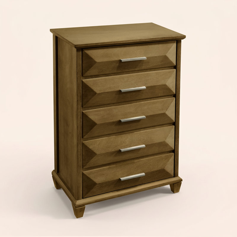 Commode 5 tiroirs Claypoole, Chêne antique