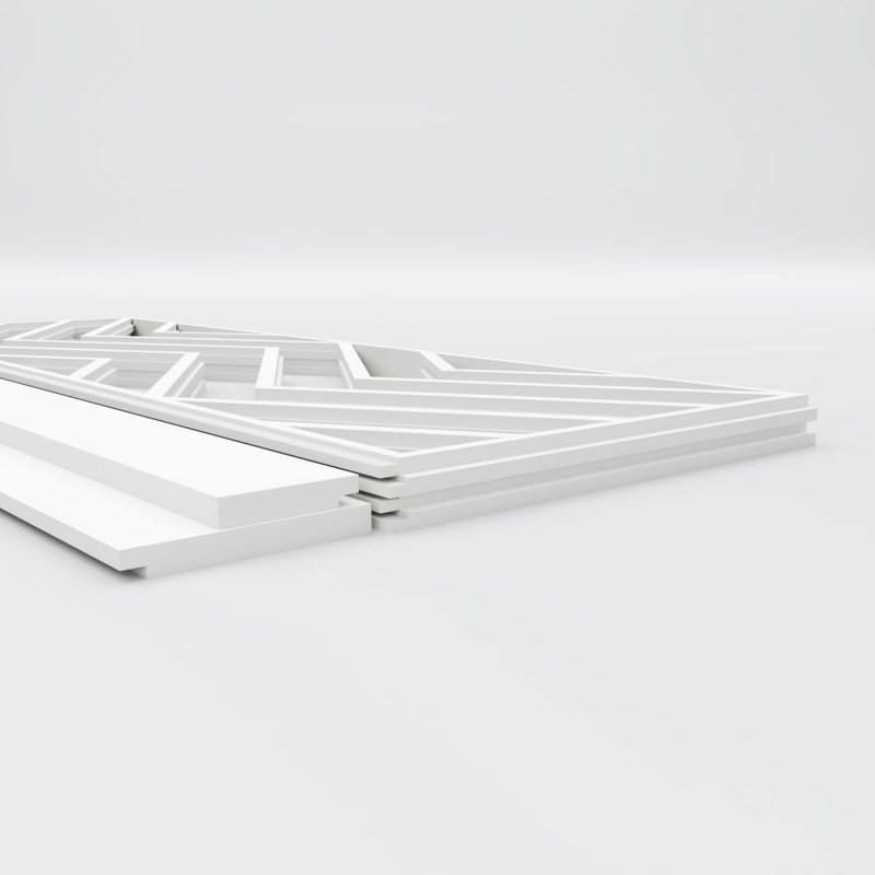 Panneaux muraux blancs 94,5 "(paquet de 4), L 40 po