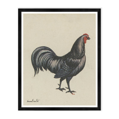 Black Rooster Print