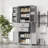 Storage Cabinet With Multi-Functional Storage Space, Doors With Storage Shelves, 2 Drawers, Adjustable Shelf, Gray (Same Sku: N759P293426E)-423017502