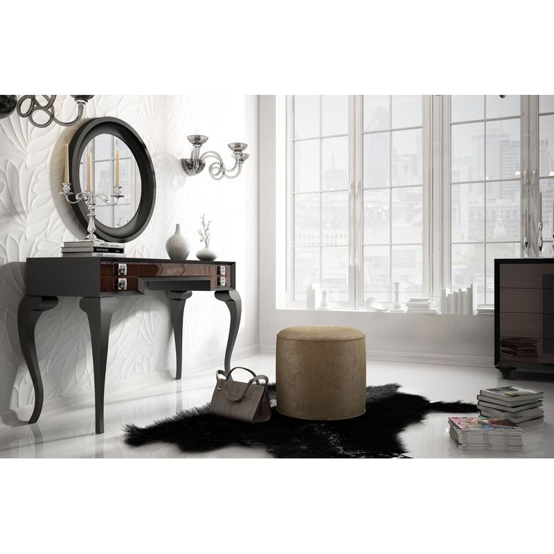 Kirkwood Vanity, Black/Brown Matte