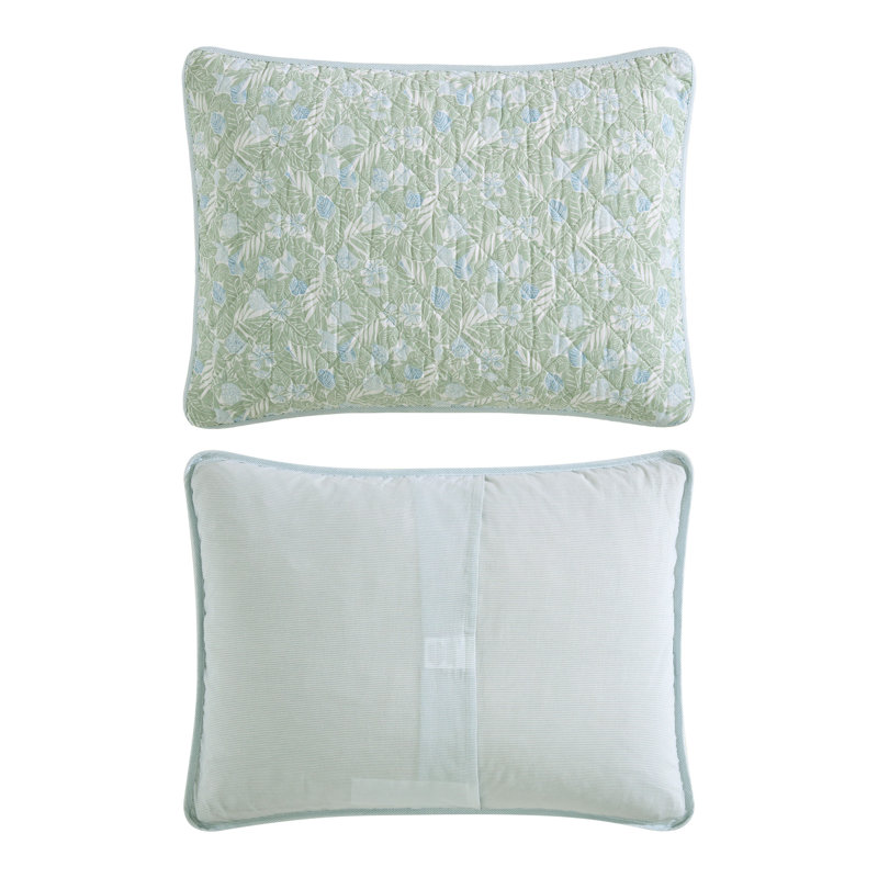 Pineapple Bloom Quilt, Green/Yellow, Queen Quilt + 2 Standard Shams