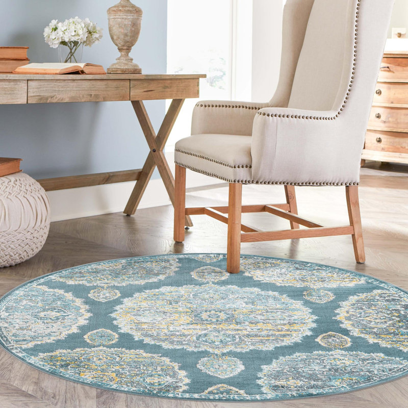 Oriental Indoor Rug, Round 5'5"