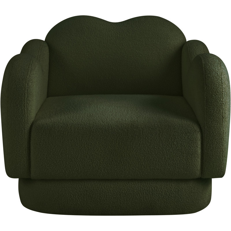 Chaise rembourrée Rainald, Ours en peluche vert