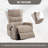Swivel Manual Recliner Chair with Heat Massage Function-61694404
