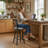 Swivel Bar Stools Set of 2, Counter Height Bar Stools with Cross Back, Upholstered Seat and 2 Height Options - Gray-1434381419-1434381415
