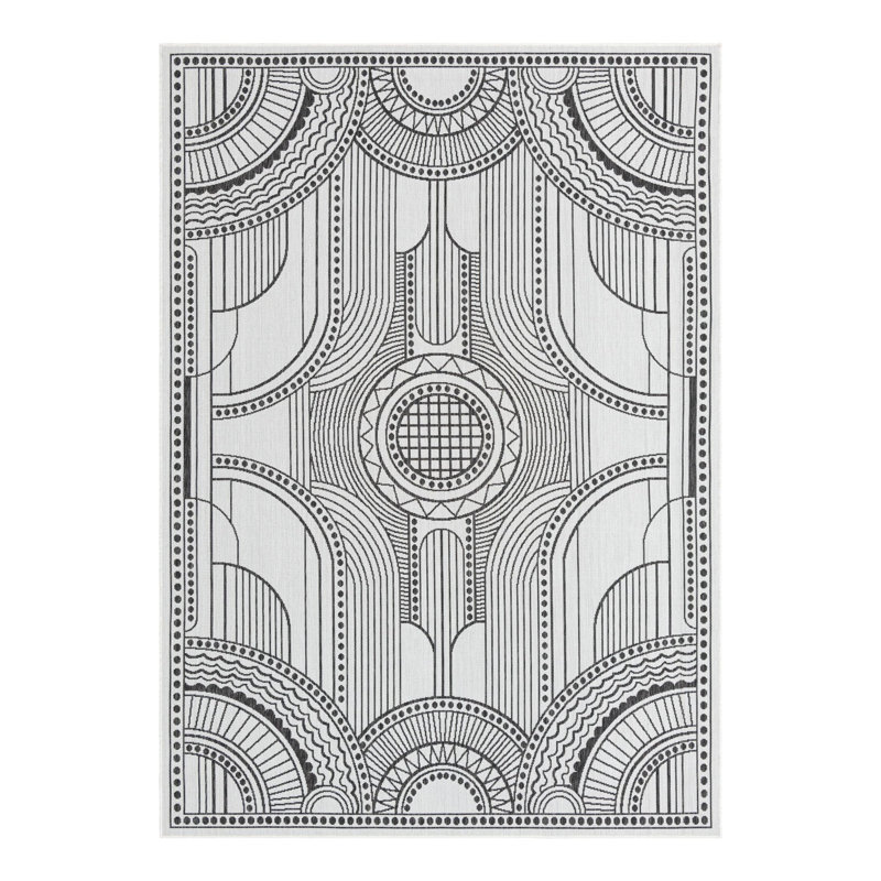 Geometric Indoor / Outdoor Rug, Rectangle 7'1" x 10'