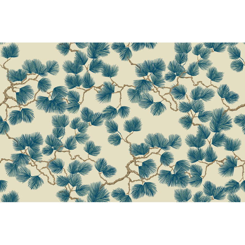 Mons Klint Floral Wallpaper Roll, Blue