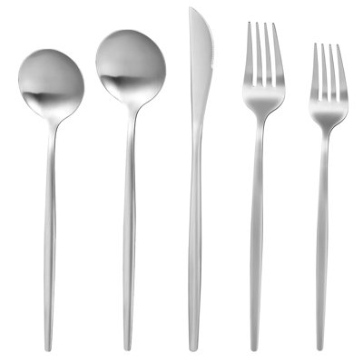 60-Piece Stainless Steel Flatware Set For 12, Service For 12 Includes Dinner Forks, Knives, Spoons & Teaspoons, Satin Matte Finish Cutlery Set, Dishwasher Safe