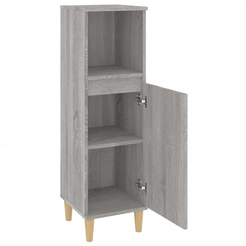 Kryslynn Linen Cabinet, Grey Sonoma/Natural