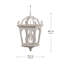 Lustre en bois 4 lumières avec chaîne réglable, luminaire suspendu rustique