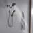 Rainfull 8-Spray Patterns Dual Wall Mount Shower Heads And Handheld Shower Head 2.5 GPM-110483153