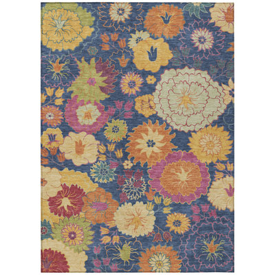 Machine Washable Indoor/Outdoor Matteson ACN2293 Floral Rug