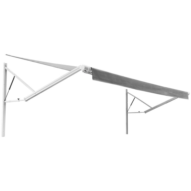 Motorized RV Awning Kit with Sunshade Screen, 18.06FT Electric Retractable Awning Featuring Aluminum Frame & Waterproof Fabric, Suitable for Outdoor Camping Trailers and Most RVs (18FT Model)