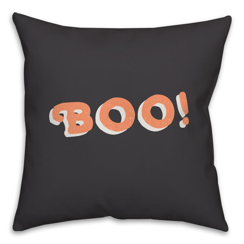  Boo! Square Pillow Cover & Insert, 16" x 16"
