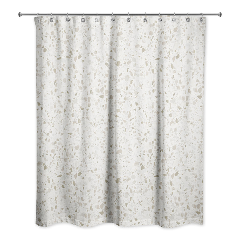 Rideau de douche simple Alondria, Brun clair