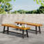 Bancs d'extérieur Carlisle, brun sablé + métal rustique (ensemble de 2)-1366573837