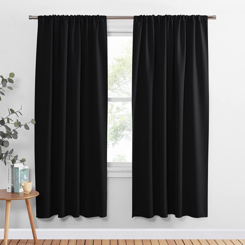 Rideaux occultant pour chambre à coucher de 72 pouces de long - Panneaux isolants et isolants