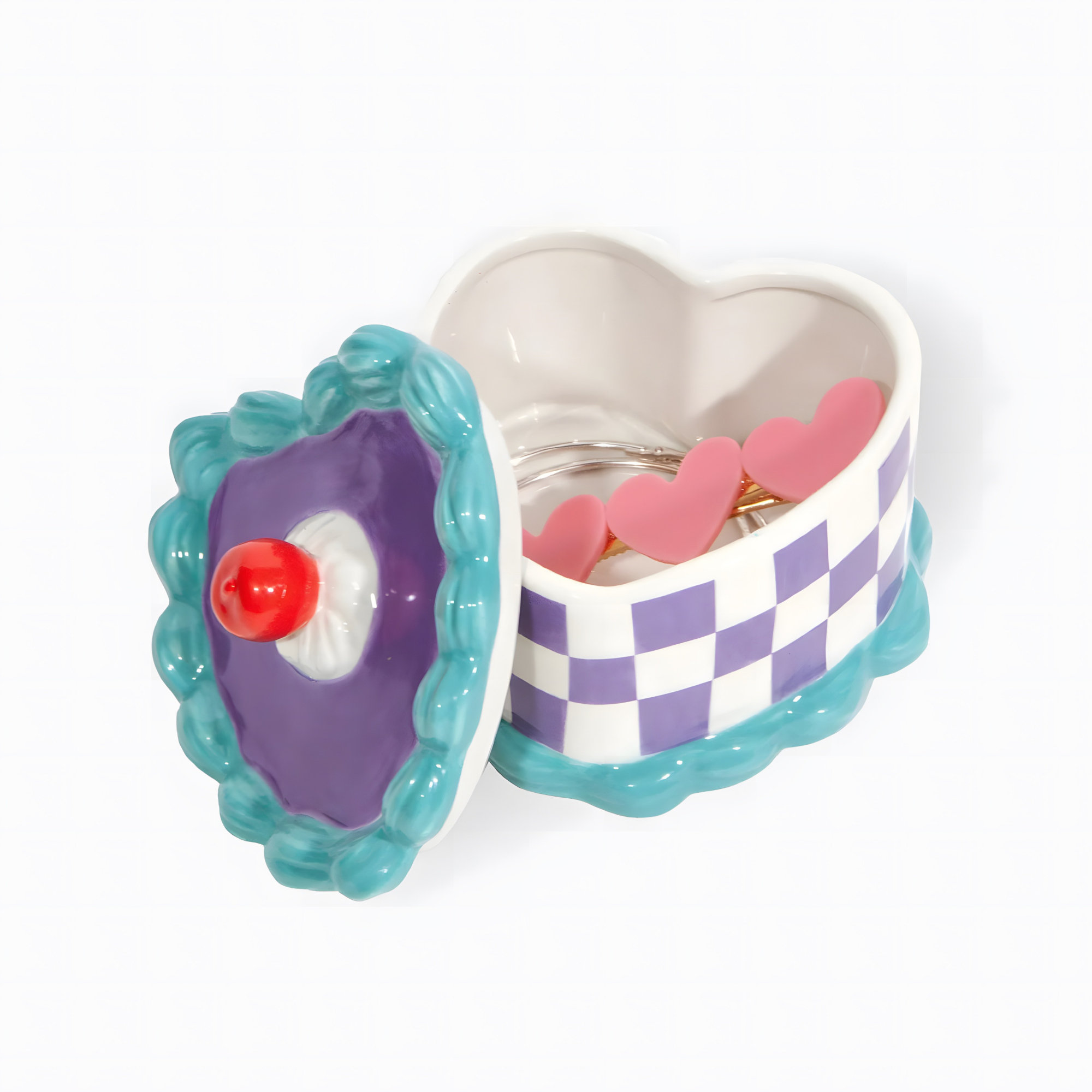 Yosoo Boîte Rangement Cœur En Bois – Organisateur Bijoux & Cadeaux Avec Fermeture Magnétique, Style Romantique
