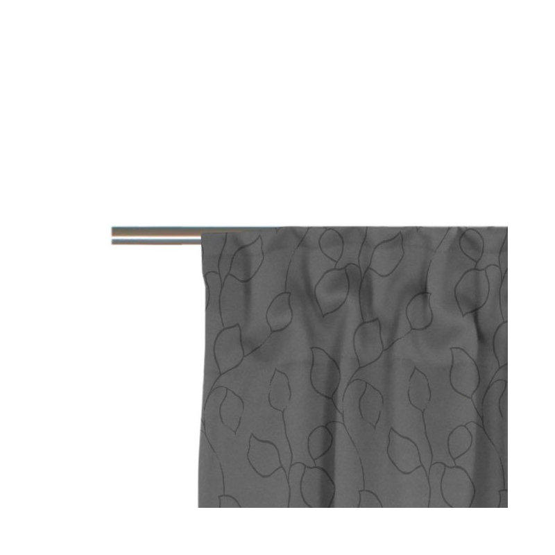 Oppen Room Darkening Single Curtain Panel, 132cm Width x 225cm Drop, Dark Grey