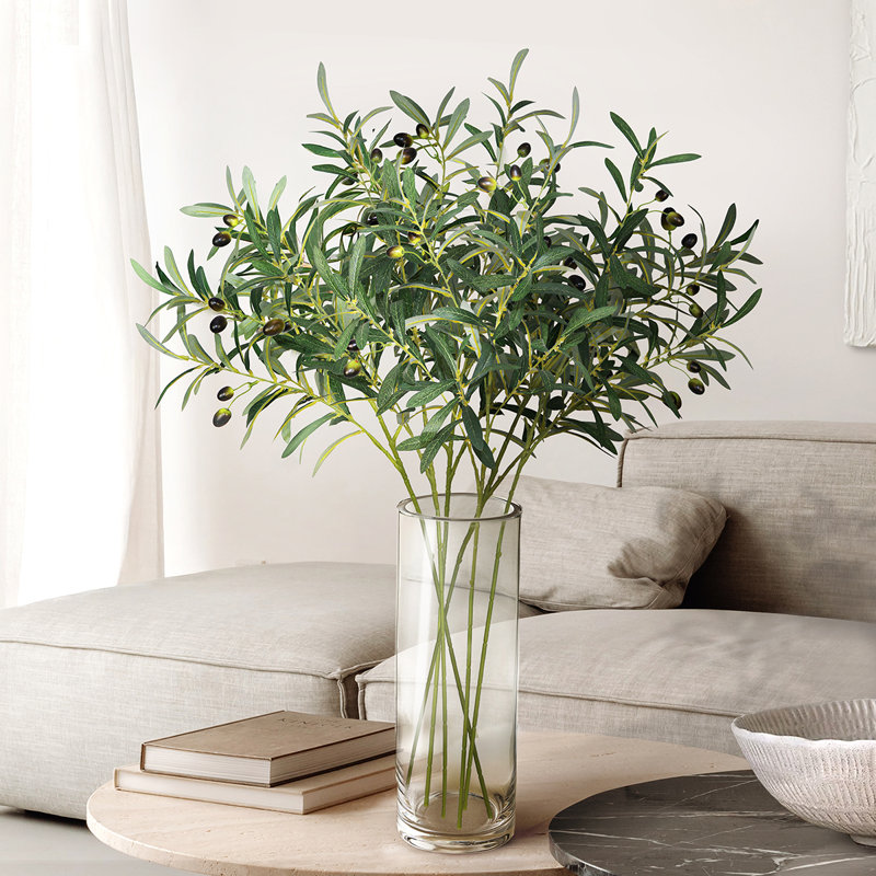 Artificial Olive Leaf Branch