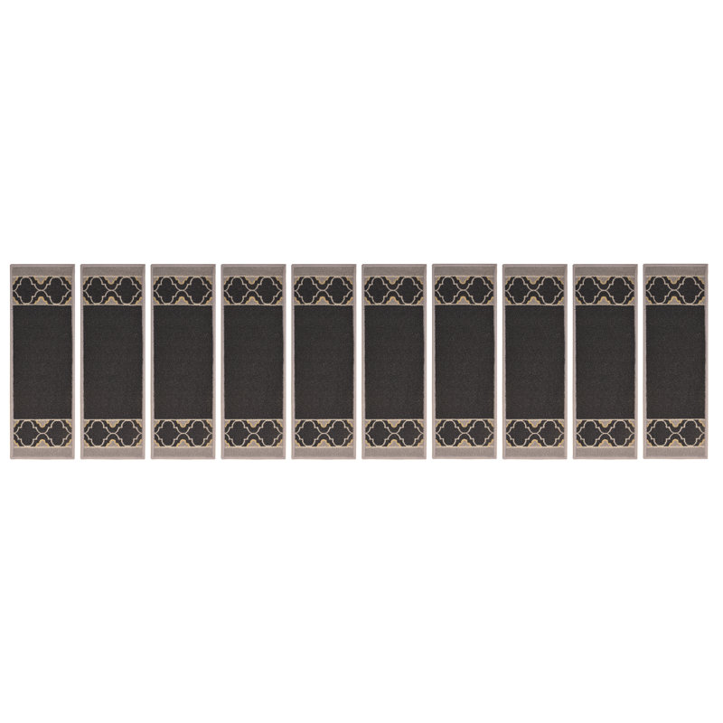 Tapis d'escalier noir antidérapant