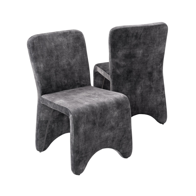 Chaise de salle à manger Zykiah, Gris