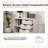 34.6" Wide Mobile 3-Drawer Filing & Storage Cabinet with Open Shelves, Suspension File Drawer and Casters