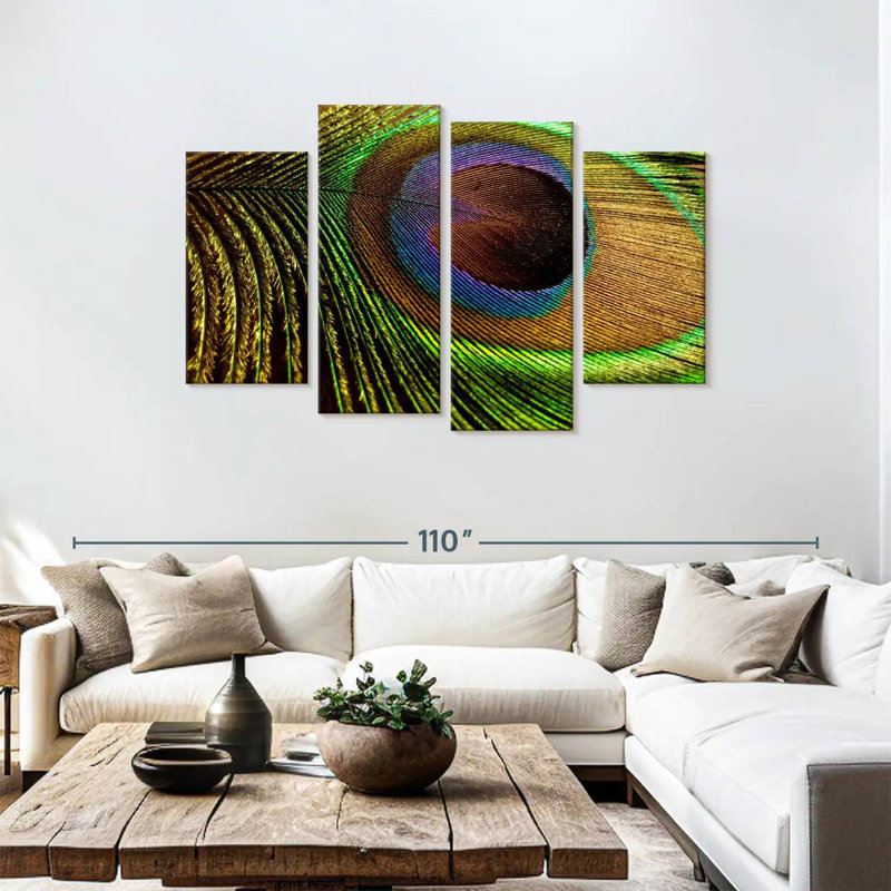 Brampt Eyespot On Peacock Feather, 48" H x 75" W