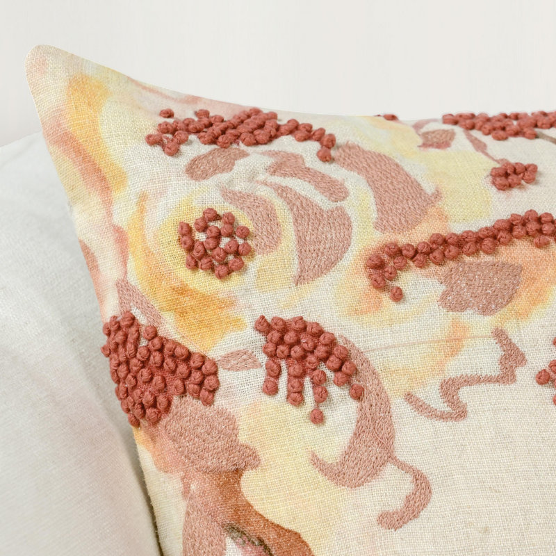 Amra 20" Fabric Clay Throw Pillow