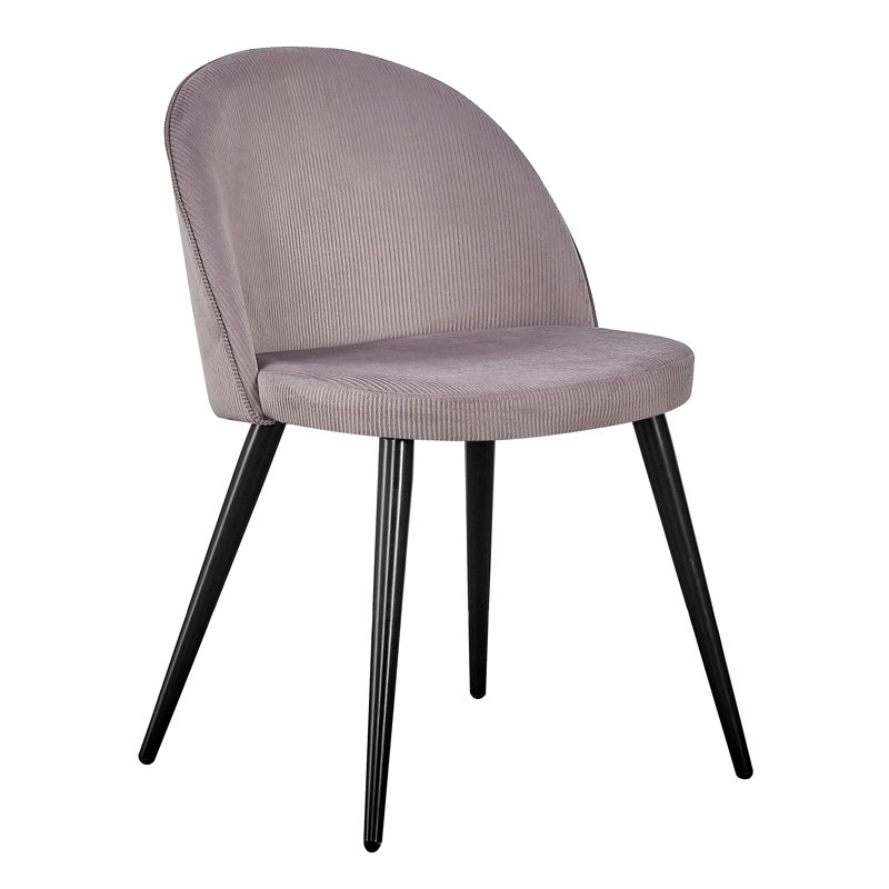 Nickelson 47cm H Corduroy Upholstered Side Chair, Gammelrosa