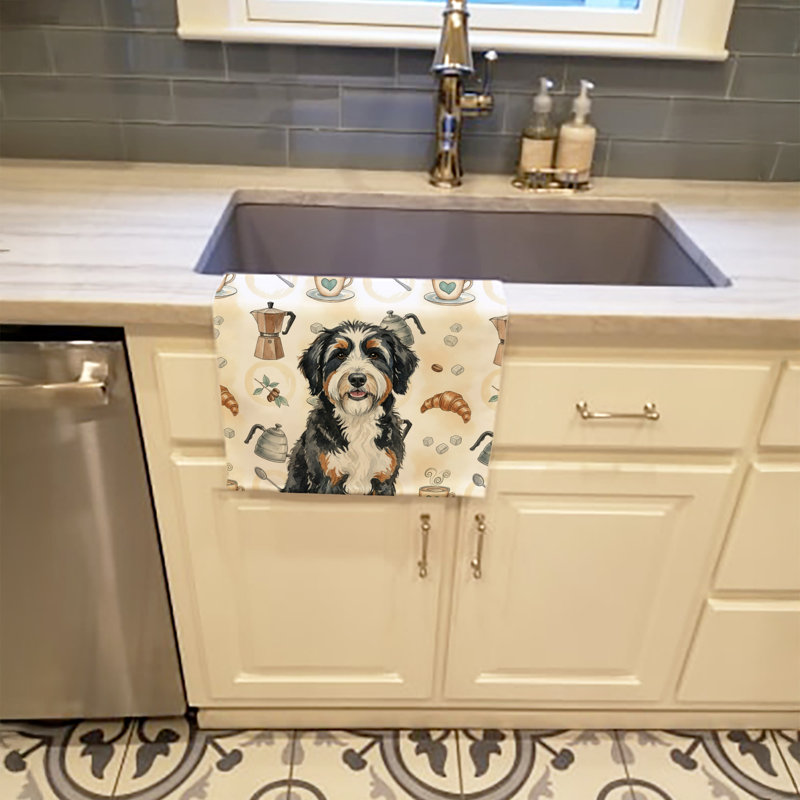 Berndoodle Coffee Bar Kitchen Towel, Berndoodle