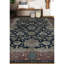Avalon Wool Oriental Area Rug in Black/Rust