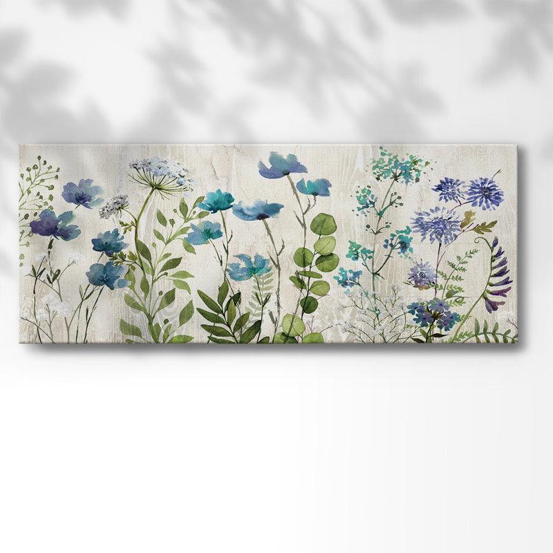 «Blue Meadow», toile tendue avec châssis, H 24 po x l 60 po x P 1,5 po