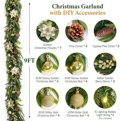 274.3 cm Artificial Garland