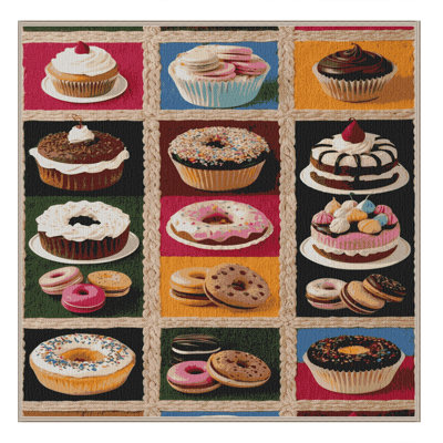 Washable Traditional Desserts Desserts Area Rug