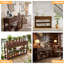 Console 63 po en bois avec 3 tiroirs et 2 tablettes ouvertes