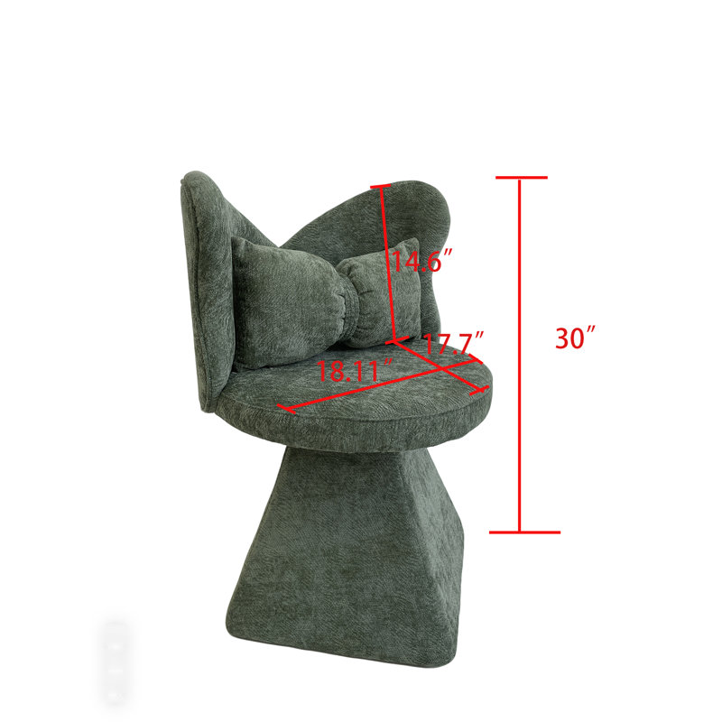 Chaise d'appoint de style moderne avec dossier papillon, pour chambre à coucher, salon, salle à manger, bureau, Vert