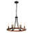 6-Light Rustic Wagon Wheel Chandelier For Dining Room Chandelier