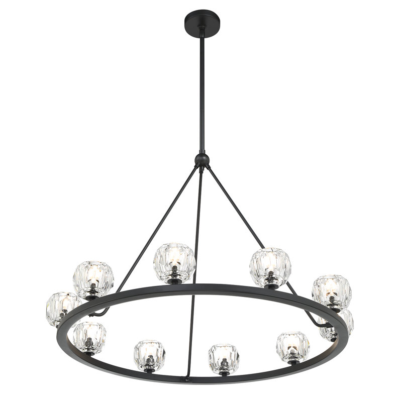 Rashana 10 Light Matte Black Chandelier