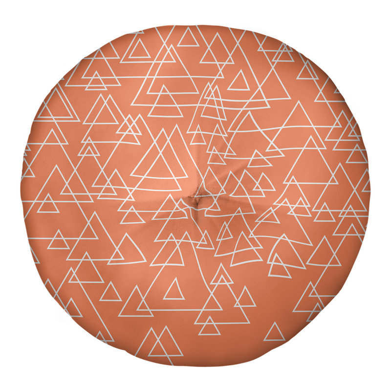 Coussin de sol Katelyn Elizabeth, 26 po x 26 po, Orange