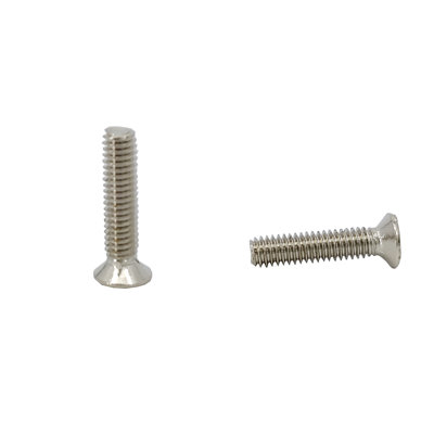 FixtureDisplays® 100PK M3 X 18mm Pitch 0.5mm - Phillips Flat Head Machine Screw (Countersunk) Carbon Steel Nickel Plated Cross Recessed 302008