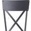 Paire de chaises d'appoint grises et sablonneuses noires - surface de table en bois et assise rembourrée attrayante avec 2 nouvelles chaises de table au style charmant et moderne
