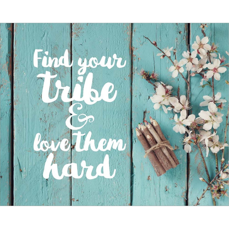 «Find Your Tribe - Flowers And Pencils By Color Me Happy», art mural sur toile