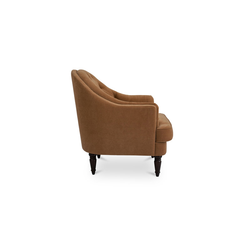 Pandora Tufted Lounge Chair, Brown