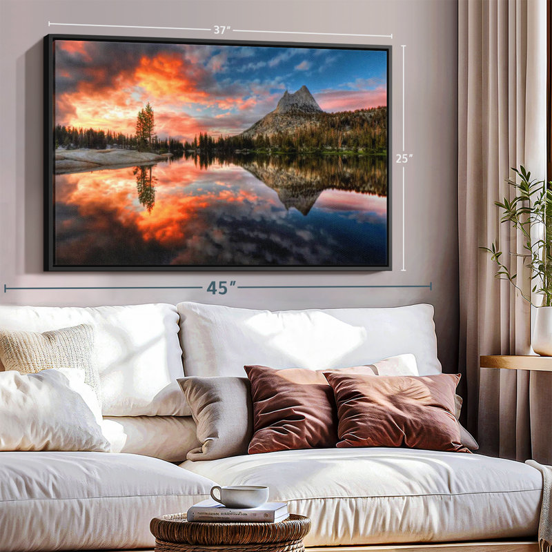 " Yosemite Park Sunset " Print, 37" H x 25" W